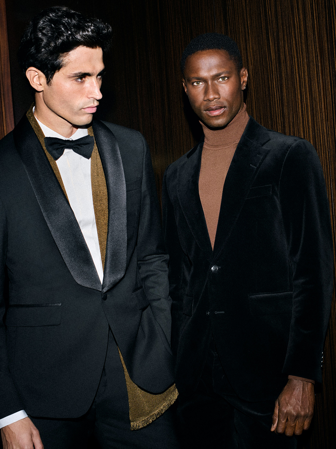 men in festive suits